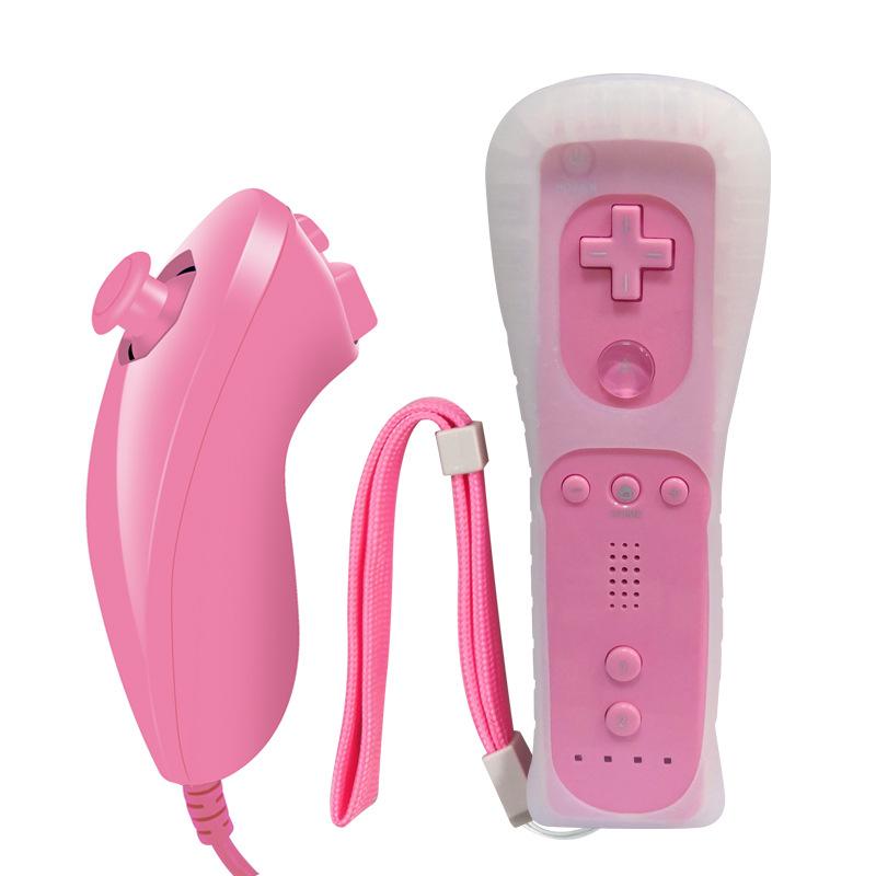 Wii Nunchuck for Nintendo Wii Game Wireless Vibration Motor Straight Handle + Left-Hand Chicken Leg Handle