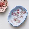 Creative Painted Flowers Ceramic Soap Dish Toilet Hand Wash Soap Dish Bathroom Accessories Hotel Bathroom Soap Dish Storage Tray
