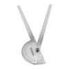 Two Arm Stainless Steel Angle Protractor with Adjustable Lock and Ruler for Measuring Length and Angles up to 30 Centimeters