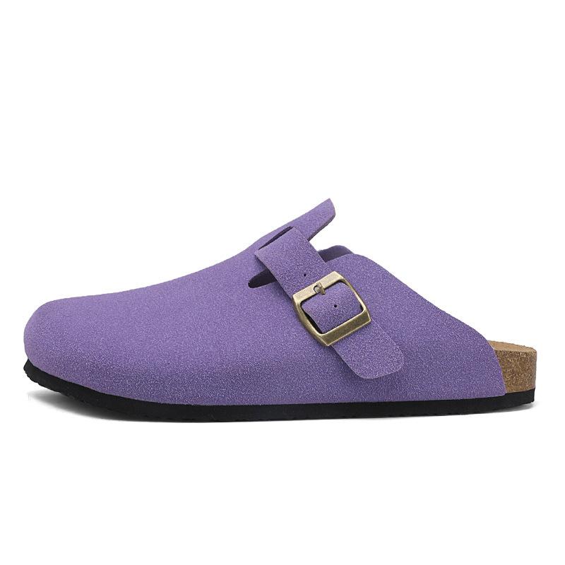 

Летние новые однопедальные парные пробковые полушлепанцы Birkenstock, мужские модные повседневные шлепанцы с закрытым носком, трендовые мужские и женские шлепанцы 45