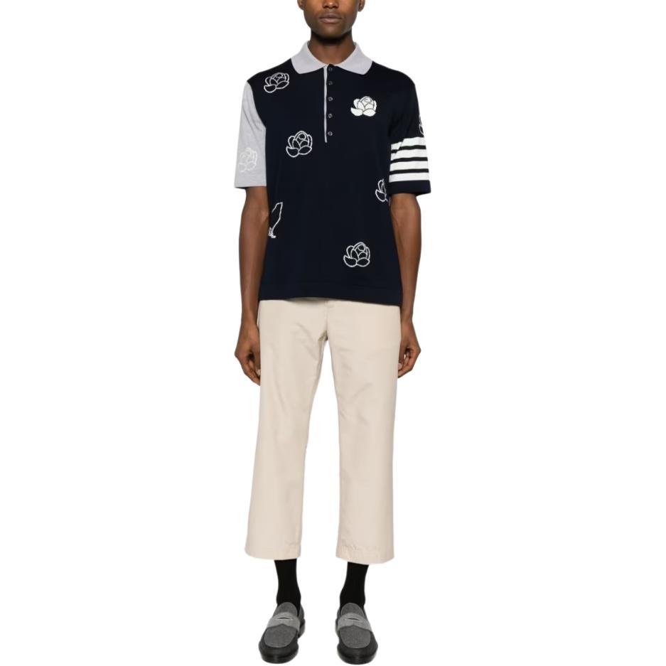 THOM BROWNE Mid Rise Straight Leg Tailored Trousers Men's MTU320U-04502-250