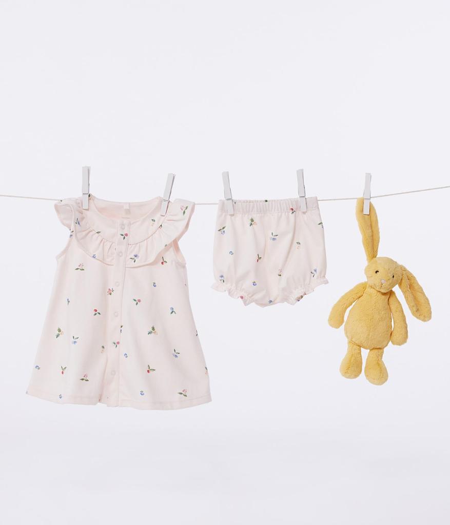 Dress and Bloomer Set A0CHH Light 18 Months 81cm [Petit Bateau] Pink/Multicolor