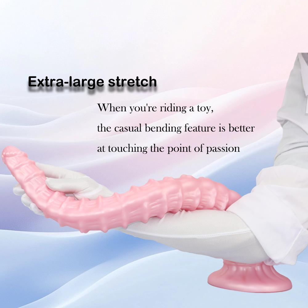 60cm Extra Long Silicone Anal Snake - Unisex Stretching Toy for Advanced Play, Giant Horse Cock Design, Dual-Ended for Anal/Vaginal Use