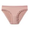 TERMEZY Sexy Women Lace-edged Briefs Low-rise Seamless Comfortable Underpant Solid Color Soft Intimate Panties