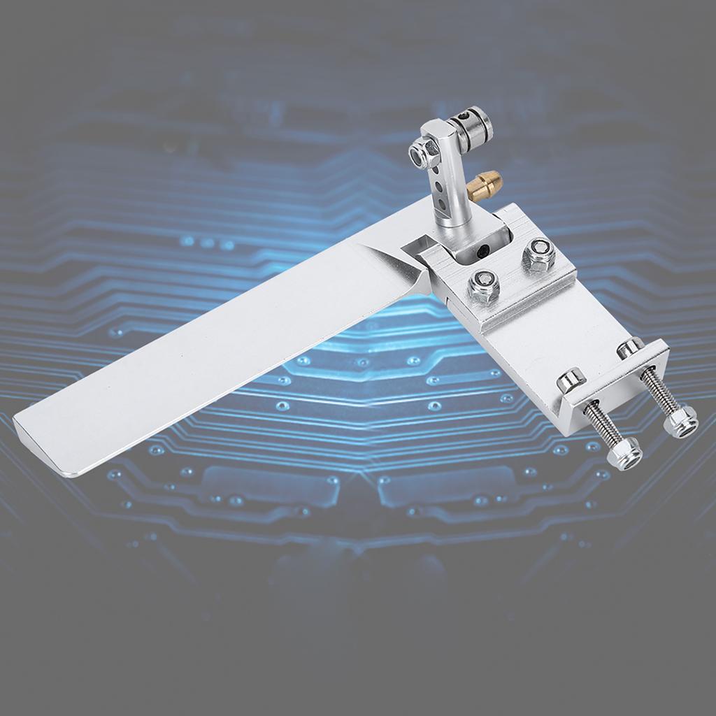 Ship Model Aluminium Alloy Suction Water Rudder RC Boat Semiimmersed Boat 95mm Silver
