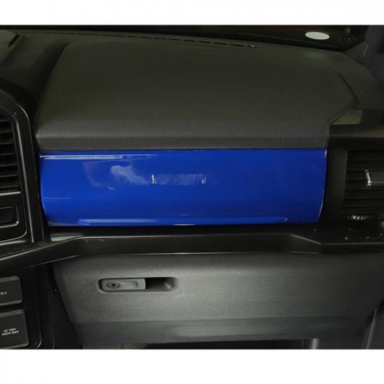 Copertura Decorativa Cornice Console Centrale Co-pilota Blu Per Ford F-150 + Interno