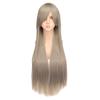 Long Straight Cosplay Wig Women Costume Party Black Red Ombre Heat Resistant Synthetic Hair Wigs