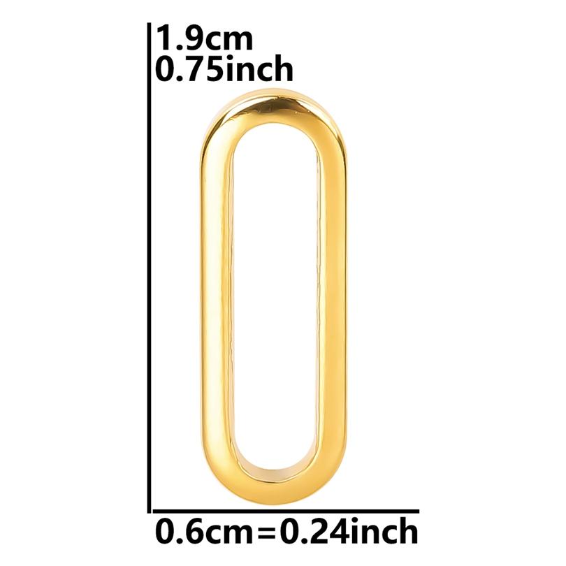 6 Stück/Los Unregelmäßige Geometrische Hohlverbinder Anhänger Edelstahl Charms Für Schmuckherstellung Zubehör Goldfarbe Oval Rund