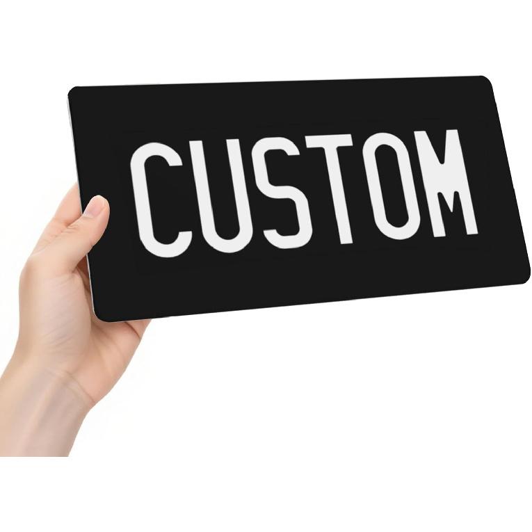 Metal  License Plate - 6X12 Inch - Personalized License Plate For Front Of Car - Decorative Auto Accessories Car Tags (2.Solid Style B)