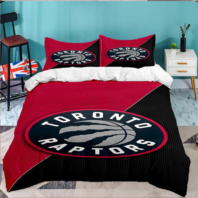Raptors Basketball Logo 3pcs Bedding Set,Including 1pc Duvet Cover And 2pcs Pillowcases Perfect Gift for Christmas,Ideal for Bedroom, Dormitory