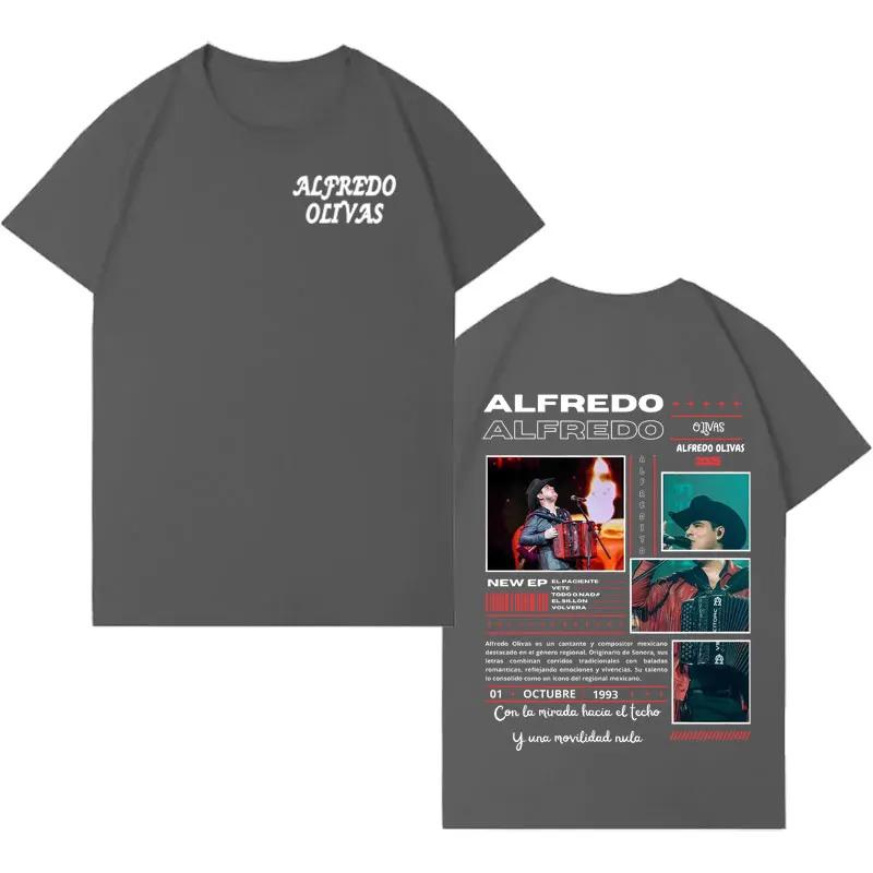 Rapper Alfredo Olivas Trendy Album Tour Tshrit Mens Women High Quality Gothic Music Casual Tshrits Loose Short Sleeve Streetwear