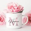 Personalisierte Tasse Herz Initial mit Namen Kaffeetasse Individuell Tee Heißschokolade Tassen Braut Brautjungfer Muttertagsgeschenke für Sie