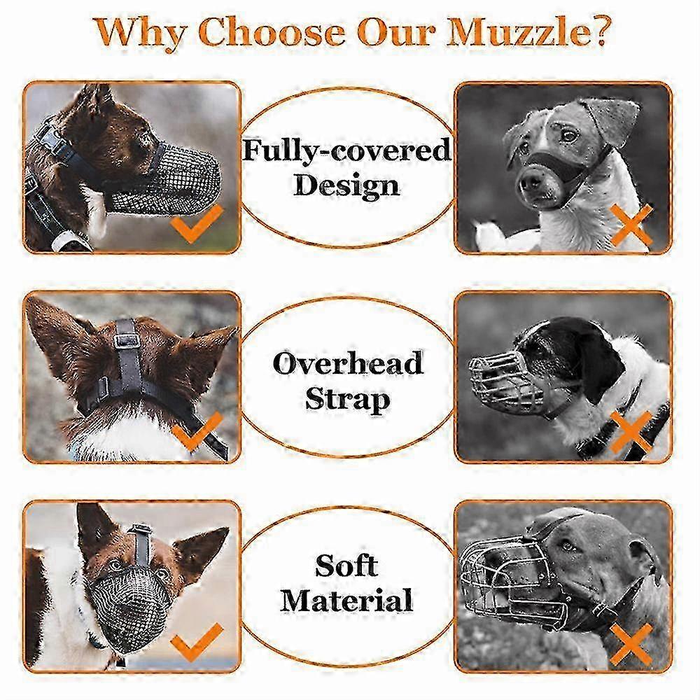 New Breathable Pet Muzzle with Anti-Biting, Chewing & Licking Protection for Dogs