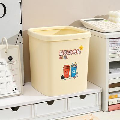 Cartoon Desktop Trash Can Cute Small Waste Bin Funny Tabletop Wastebasket Mini Trash Bin for Home Office Desk Vanity Table