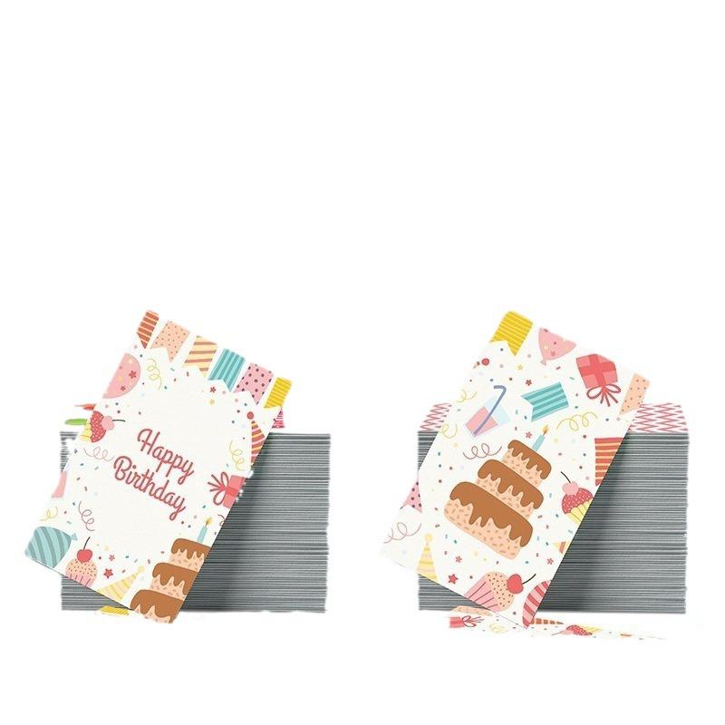 50-Pack Creative Birthday Celebration Cards for Party Decorations and Gifts