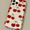 Cherry Y2k Phone Case for iPhone 16 15 14 13 12 11 Pro Max 7 8 Plus X XR XSMax Airbag Anti Fall Clear Back Cover
