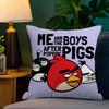 Animation A-A-Angry Birds Cartoon Cushion Cover Inches Farmhouse Decor Home Throw Pillow Covers For Couch Decorations