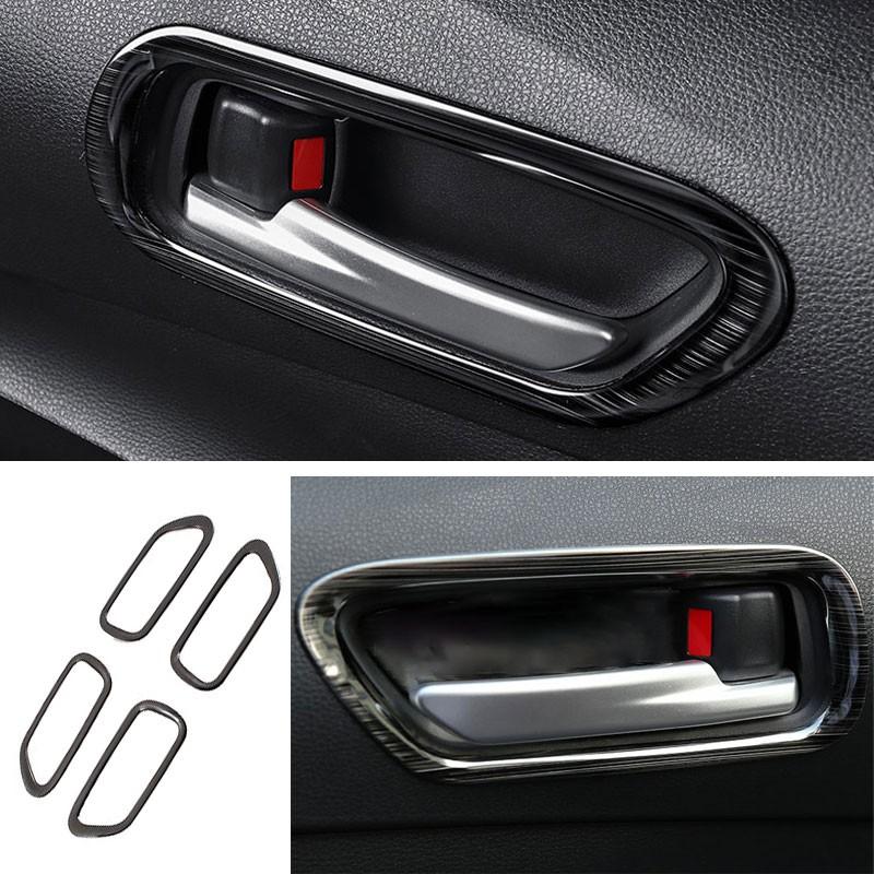 For Toyota Corolla 2020-2024 Black Titanium Inner Door Handle Frame Trim 4pcs