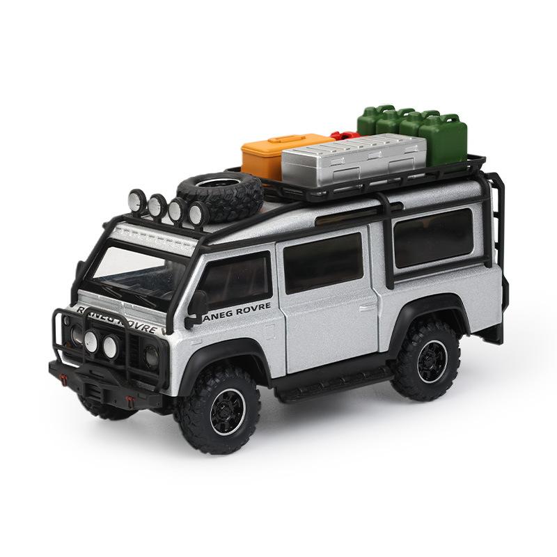 1/32 Land Rover Defender Off Road Van Alloy Diecast Car Model Sound Light Non Remote Control Vehicle Toys Children's Toy Car Boy