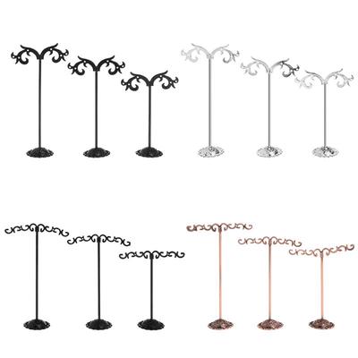 1 Set Shelf Display Rack Stand Holder Earrings Ear Stud Metal Organizer Storage Vintage Exquisite