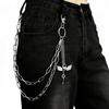 European Retro Metal Heart Wings Pendant Waist Chain - Unisex Punk Hip Hop Jeans Accessory