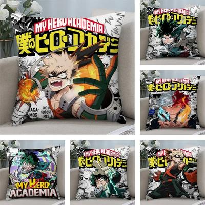 Anime My Hero Academia Pillow Case Short Plush Double-sided Print Square Throw Pillow Covers Sofa Home Cushion Decor