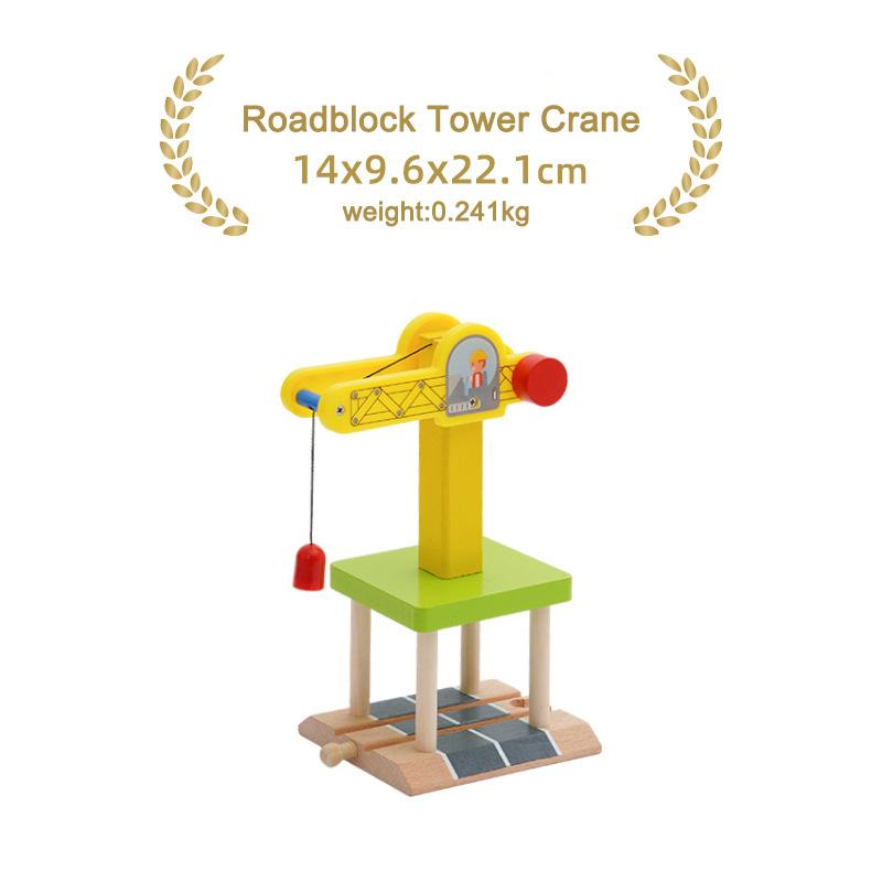 Wooden Track Accessories All Kinds Construction Tower Crane Toys Magnetic Building Compatible with All Brands Wooden Track Toys