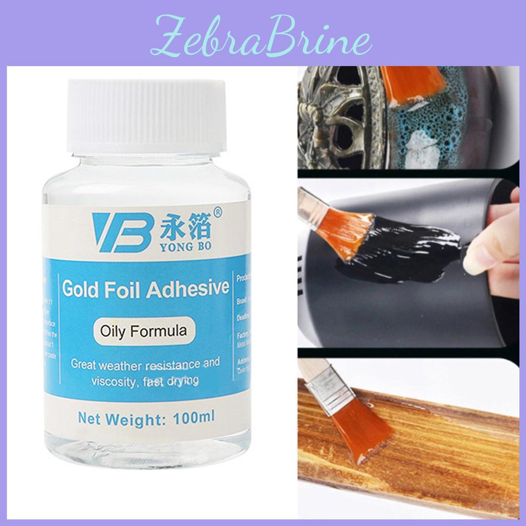 Gold Gilding Adhesive Foil Sheets 100ml Gilding Glue Metal Leaf Gilding Adhesive For Gold Leaf Craft Glass Wood Use