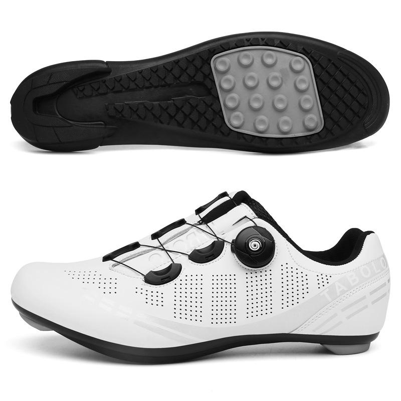 New cycling shoes with locks Double buckle lock shoes Men's and women's road cycling power shoes Hard sole Mountain cycling Rubber sole
