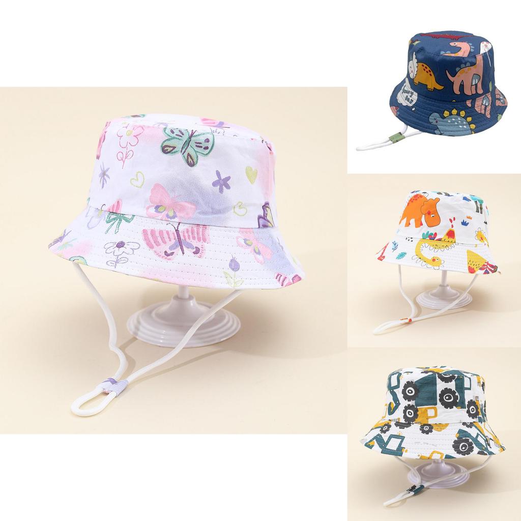 Cartoon Dinosaur Baby Sun Hat With Wide Brim For Outdoor Sun Protection In Spring Summer