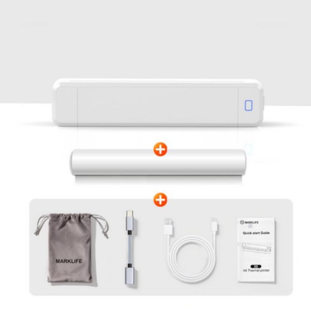 

Portable Thermal Printer A4 Bluetooth Wireless Mini Compact Printer