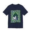 Seattle Football T-Shirt Retro Seahawk Mascot Graphic Tee