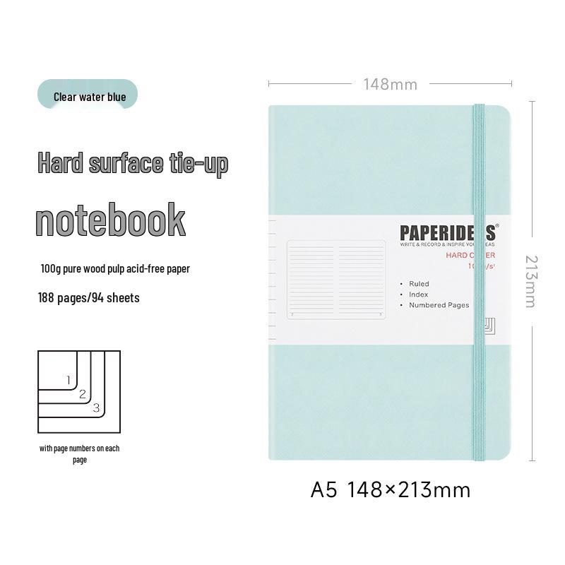 Блокнот PAPERIDEAS A5 в твердой обложке из ПУ кожи с сеткой Lined Pages