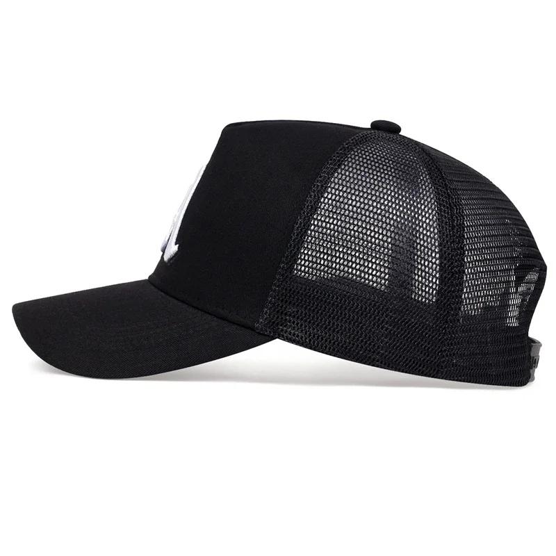 Unisex Gothic Letter A Embroidery Baseball Net Caps Outdoor Adjustable Spring and Summer Casual Sunscreen Hat