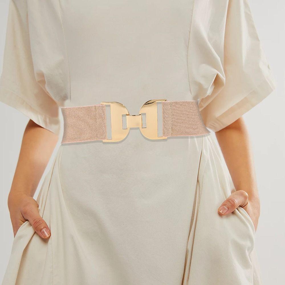 Luxury Design Elastic Waistbands Trendy Brand Stretch Cummerbunds Versatile Bohemian Woven Belts