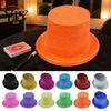 Accessori di Costume alla Moda per Sfilate Cappelli a Cilindro Lucidi, Cappello Glitterato Adulti Bambini, Cappello da Mago Colorato, Travestimento Vittoriano Accessori di Natale Adulti