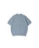 WORTHWHILE MOVEMENT Stitch Polo Half Cardigan (Pale Blue)