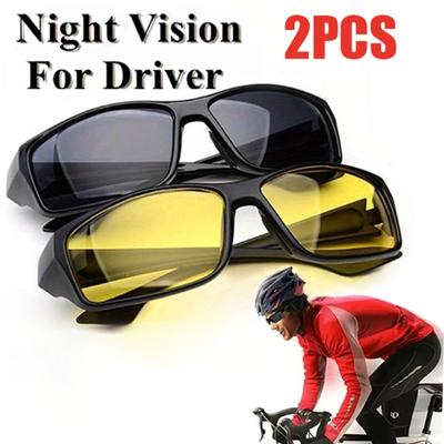 2PCS Unisex Night Vision Sunglasses Car Night Driving Glasses Drivers Glasses Interior Accessory