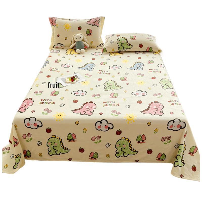 Muji-Style Winter Milk Fleece Bed Sheet 230x245cm (1.8m Bed)