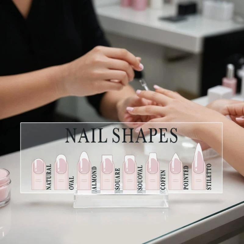 Nail Shapes Nail Tip Display Board Advice Board Acrylic Nail Shape Guide False Nail Showing Holder Nail Salon Display Counter