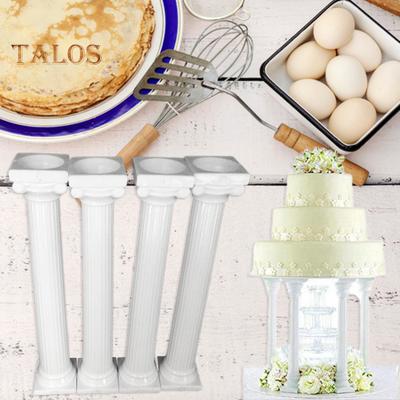 4 adet/takım Kek Sütunları Gıda Sınıfı Kolay Temiz Sütunlu Modern Dekoratif Doğum Günü Pastası Fondan Destek Ayağı Mutfak Aksesuarları