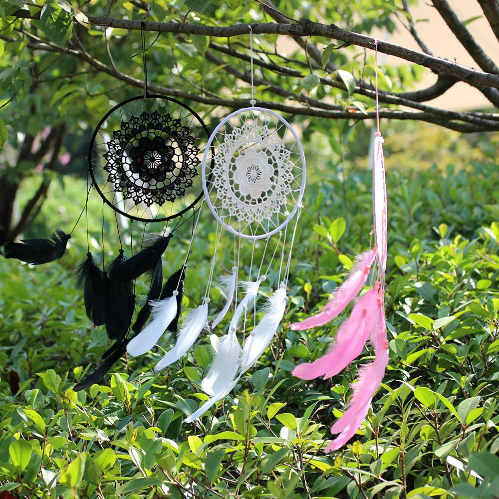 Dreamcatcher Feather Plush Originality Handmade Pendant Decorated Colors Four