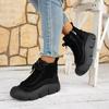 Winter 2026 New Cotton Shoes Fleece Warm High Top Flat Shoes Soft Soles Fashion Versatile Lamb Fleece Women's Shoes