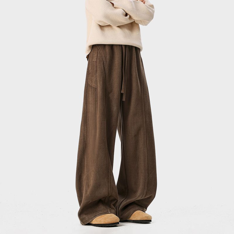 51 Hip-Hop Lazy Style Patchwork Solid Color Casual Pants for Men and Women 2026 Spring Trendy Brand Drapey Wide-Leg Sports Trousers