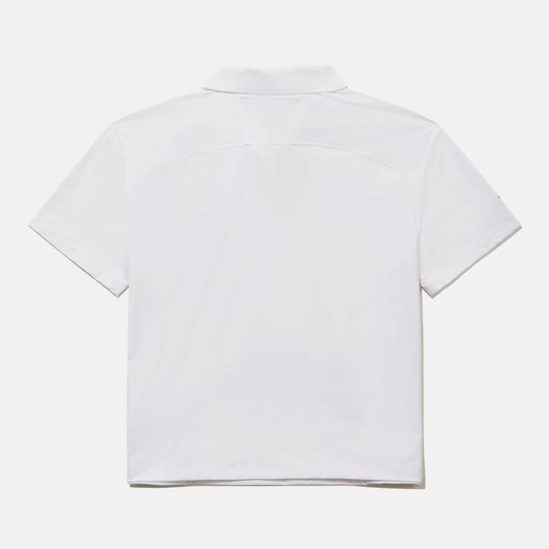 DESCENTE Women'S Cooling Woven Polo Short Sleeve T-Shirt White Sr122Pps31