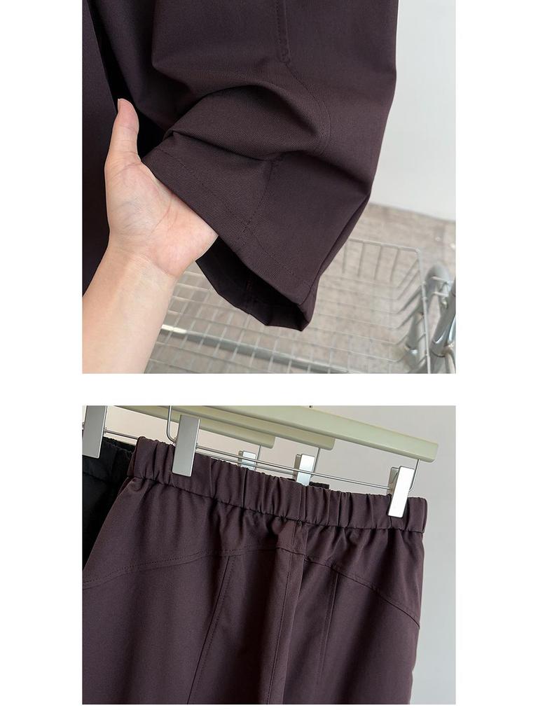 2025 Autumn Plus Size High Waist Loose Casual Twill Satin Pants for Women - Slimming, Versatile, and Long Fit