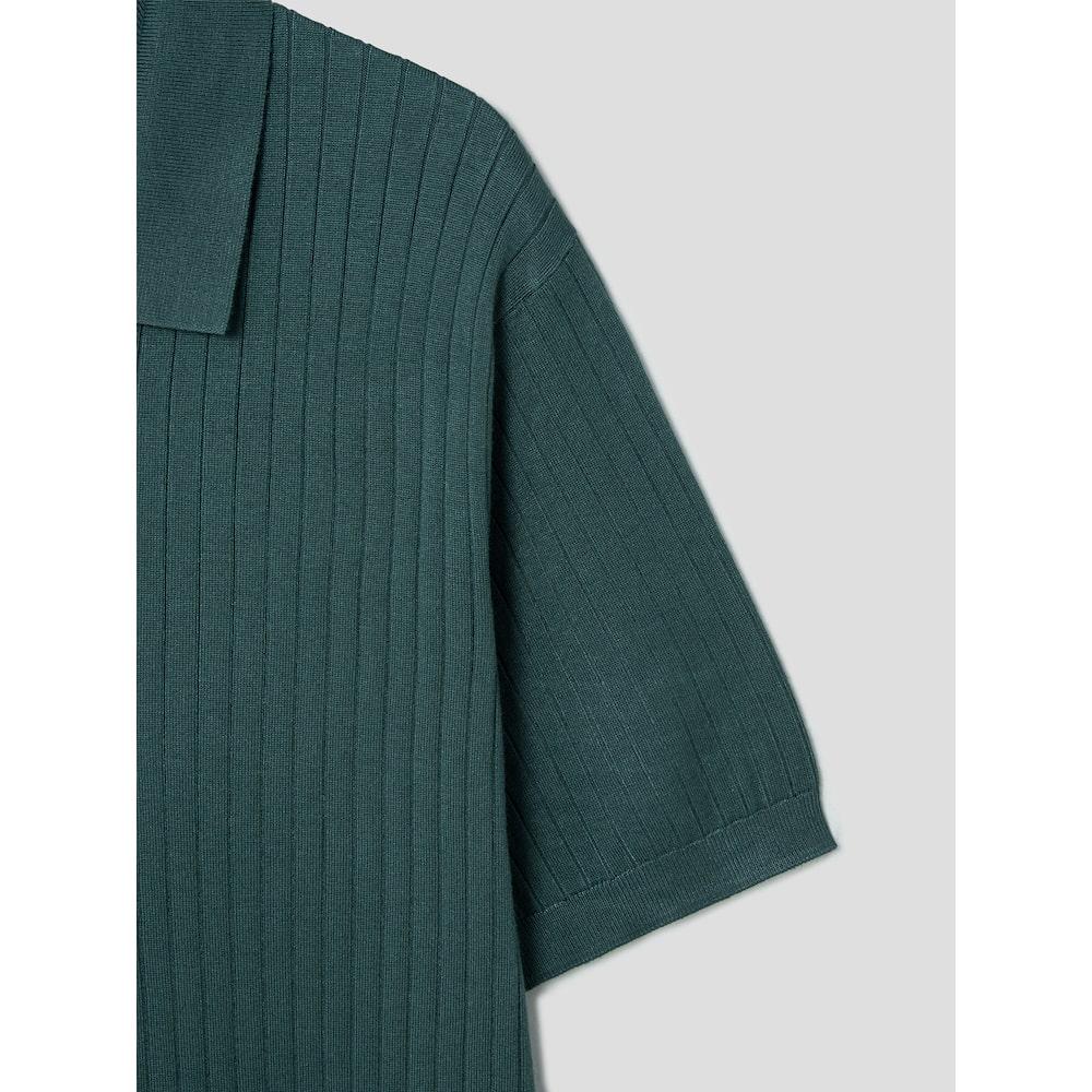8seconds Wide Ribbed Collar Short Sleeve Knit Green (424751Ly3M)