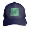 Bright Green Machine Abstract Painting Baseball Cap Cotton Twill Breathable Contrast Two Tone Brim Snapback Flat Bill
