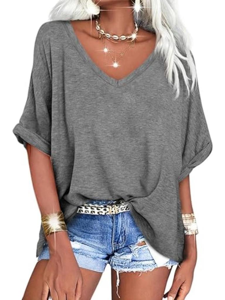 2024 European & American Women's Plus Size Casual Short-Sleeve Loose T-Shirt
