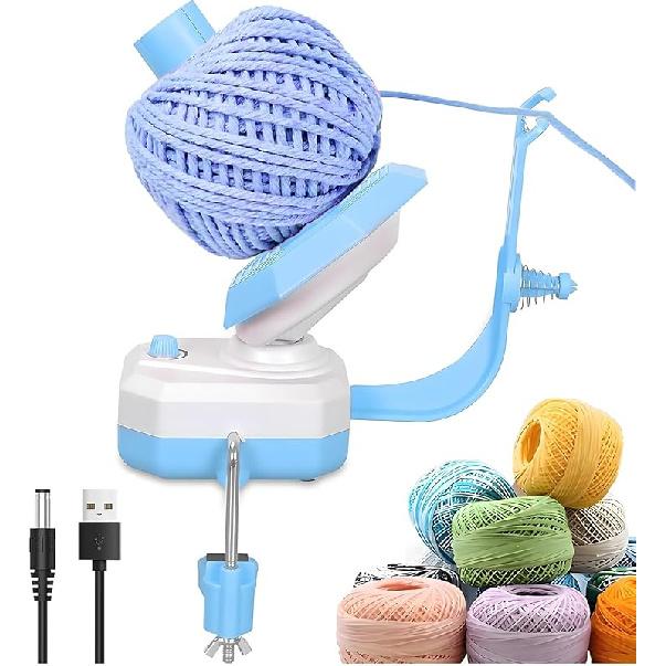 Yarn Winder,Electric Yarn Ball Winder for Crocheting,Compact Yarn Cake Winder with Stepless Speed,Large Capacity Automatic Yarn Spinner Roller Wool